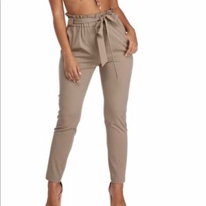 High wasted khaki pants